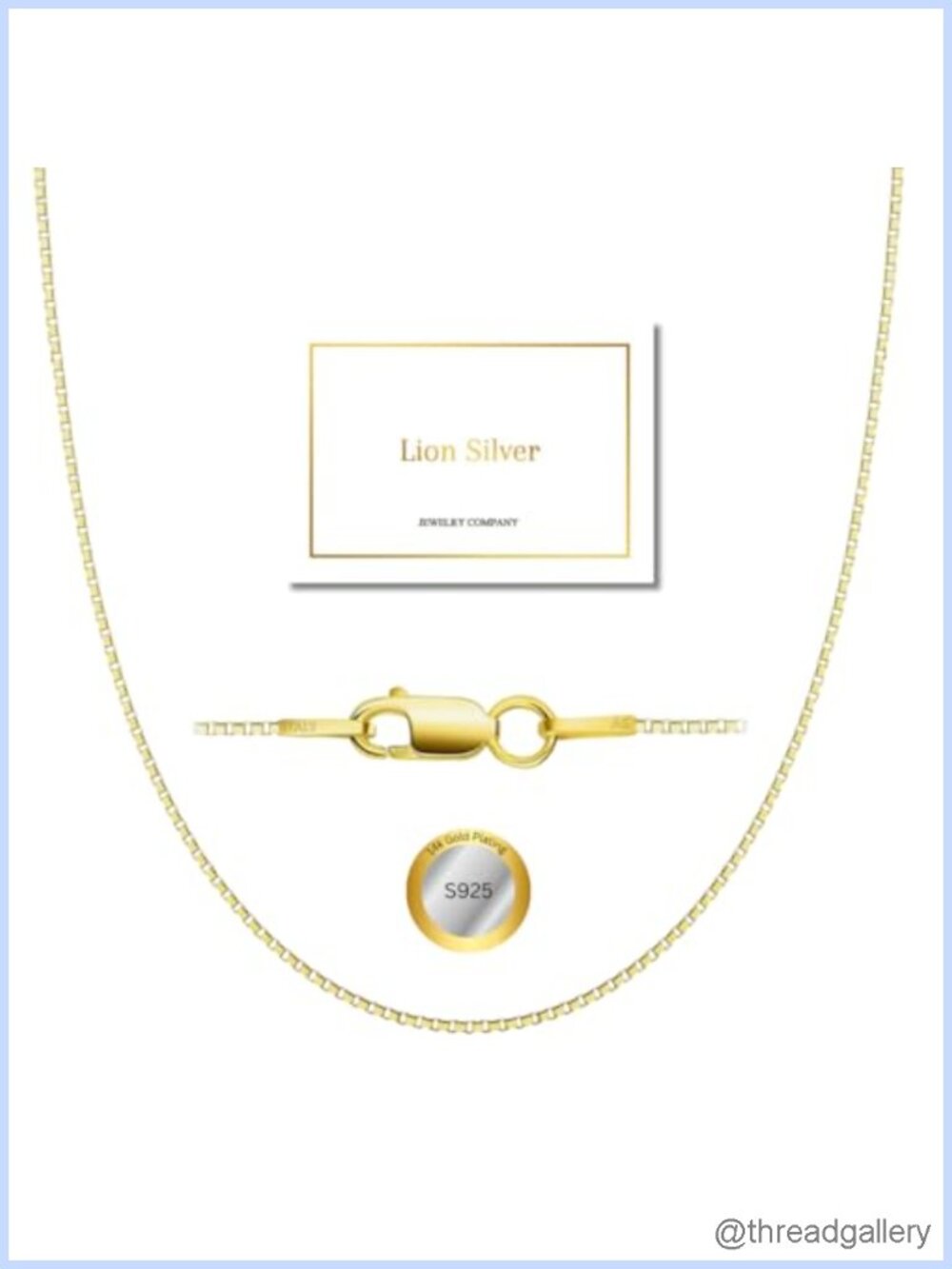 925 Sterling Silver Box Chain Necklace 0.8mm 22in